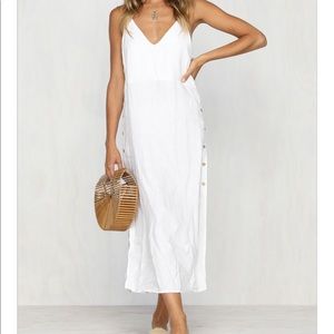 Gorgeous white linen dress